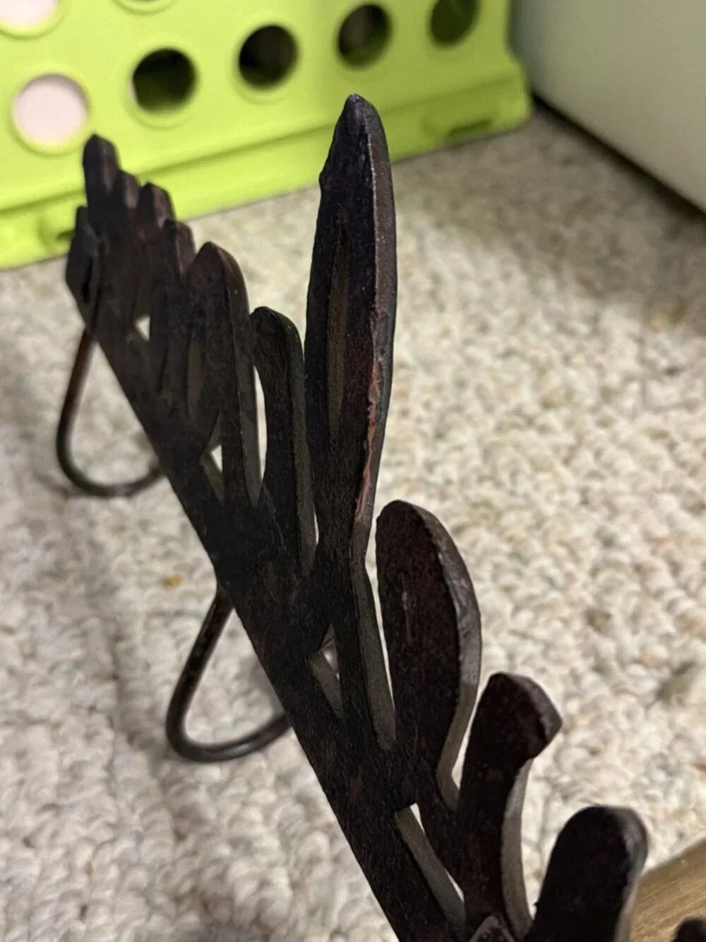 Vintage Cast Iron Welcome 3 Hook Wall Mount Coat Hanger